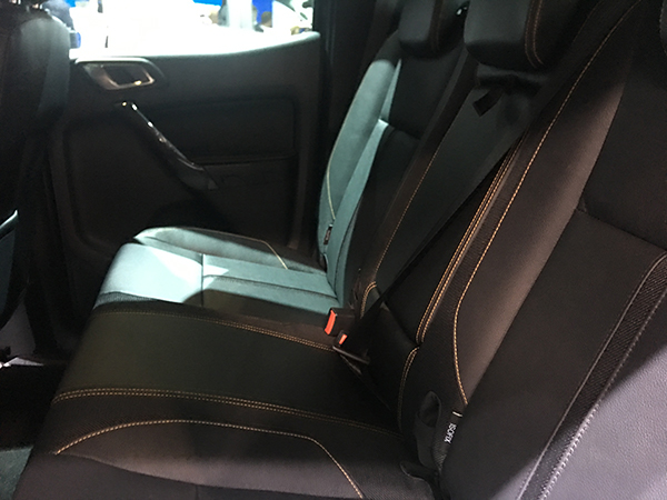 2019 Ford Ranger Wildtrak Rear Interior