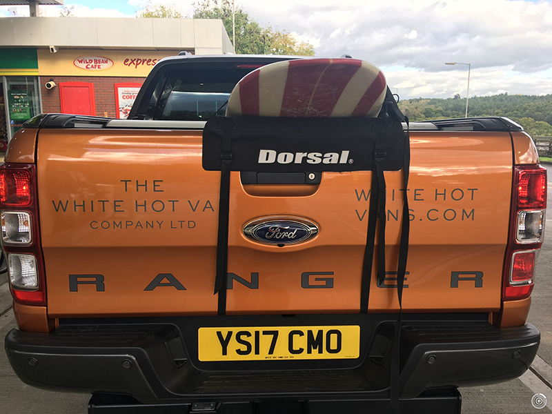 Dorsal Ladder Rack Ford Ranger Accessories White Hot VansWhite Hot Vans