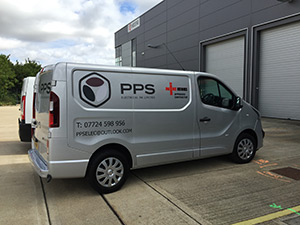 White Hot Vans Signwriting PPS Electrical