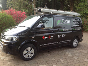 White Hot Vans Signwriting Proform Electrical